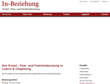 Tablet Screenshot of in-beziehung.ch